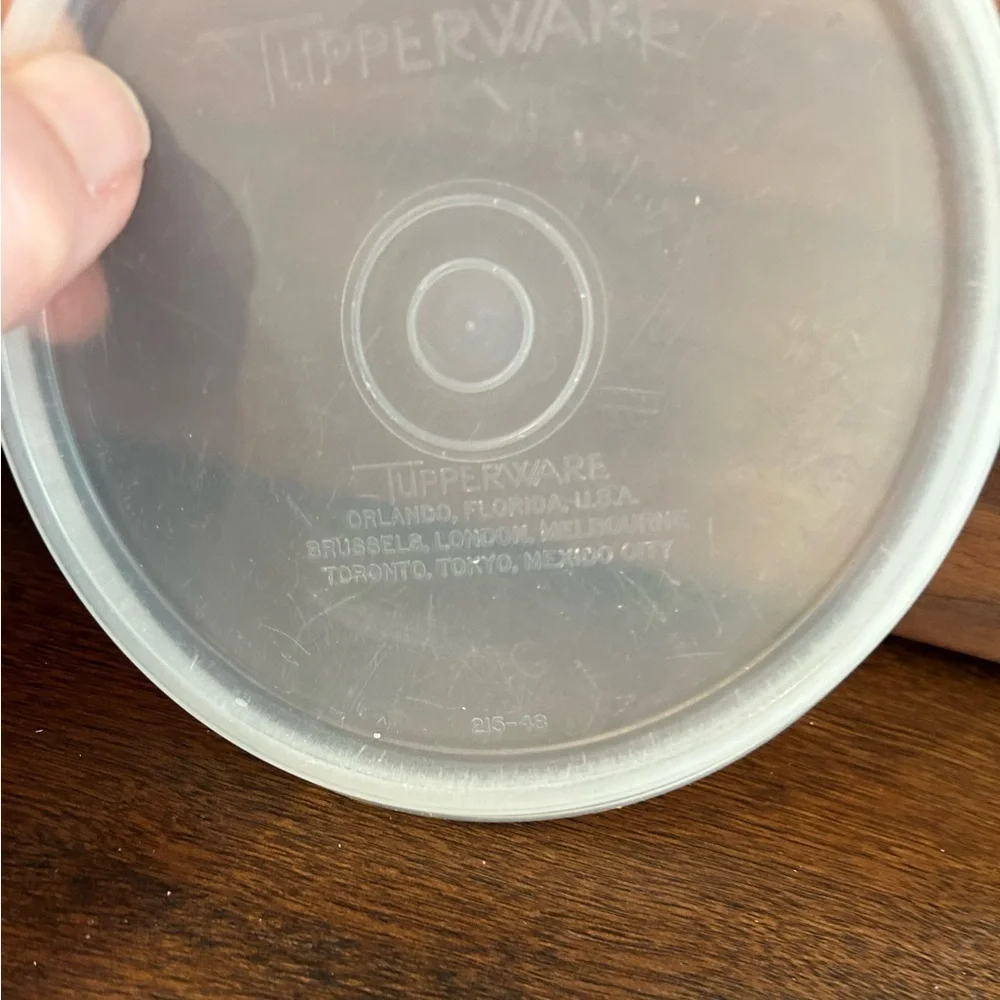 Vtg Tupperware Replacement A Tab Lid #215-48 Sheer Frost USA Tupper Seal